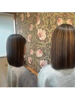 ヘアーサロンキタガワ(Hair salon kitagawa) 白髪ぼかしハイライトボブ