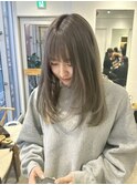 韓国顔周りレイヤーカット/こなれミディイメチェンスタイル/新