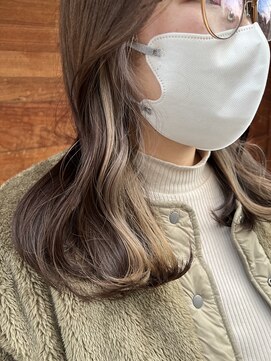 シュリット(schritt) セミロングブリーチイヤリングカラー　柔らかベージュ　SERA