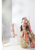 ハーフ成人　アップヘアスタイル　キッズ