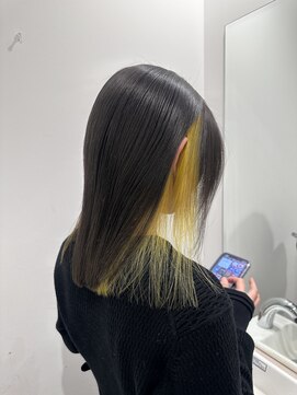 トテ(tote.) インナーカラーブリーチカラーイエローカラー