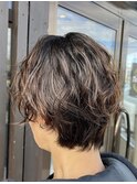 ショートパーマ/ハンサムショート/ゆるめスパイラルパーマ