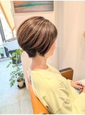 ハイライト×襟足スッキリショート☆