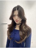 ワンホンヘア/レイヤーカット/網紅ヘア／韓国ヘア/くびれ巻き