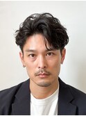 大人男子/フェザーパーマ/毛流れパーマ/横浜