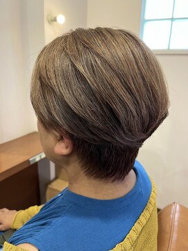 ナルー ヘアメイク(nalu hair make) ツーブロックショート×白髪ぼかしカラー