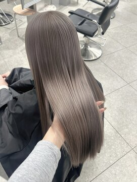 ペレ アネックス 大阪梅田茶屋町店(PELE ANNEX) ホワイトグレージュ/デジタルパーマ/フェザー/梅田