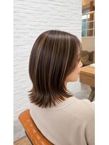 ジプソ 池袋西口(Gypso)&nbsp;白髪ぼかしハイライト＋カット +髪質改善トリートメント