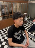 リバースセンターパートニュアンスパーマニュアンスウルフダウR