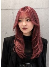 ヒール 銀座(heel) ロゼピンク×ハッシュカット