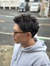 セットを楽にして頭皮もすっきり☆男性カット+パーマ+スパ