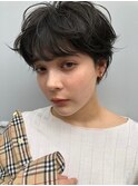 クールショート/ボブルフ/ピンクベージュ/シルバーカラー