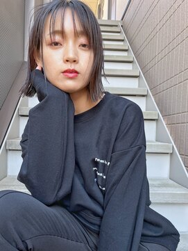 サロンドミルク 新百合ヶ丘店(salon de MiLK) ストレートでかっこよく！！切りっぱなしボブ