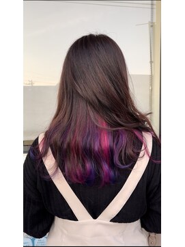 ラブユイット(LOVE HUIT) インナーカラー！ピンク＆パープル