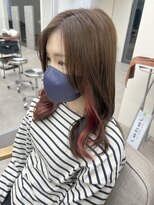 ユニ 江坂(Uni.)&nbsp;インナーカラー  イヤリングカラー　ピンク 春カラー