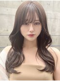 シアーカラー ショート 姫カット ダークアッシュ 魅力倍増カール