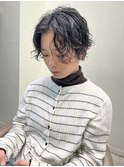 【ハクラ】ハンサムマッシュ パーマ 黒髪パーマ ウェーブパーマ