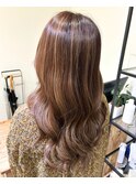 ハイライト×ピンクアッシュベージュ