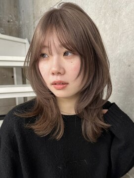 サイン 渋谷(SIGN) ザクザクレイヤーカット巻き方簡単ミディアムロング韓国表参道