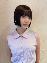 ルーム(Loom.)&nbsp;黒髪ボブぱっつん前髪ボブミニボブ切りっぱなしボブ