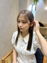 ネウィ 大分中央町店(newi)&nbsp;濱野《@rina.hamano》【ブリーチカラー】ミルクティーグレージュ