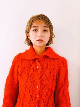 セーヌパス(CEINE PATH) 顔まわりレイヤー/ブリーチ/ハイトーンベージュ/ケアカラー