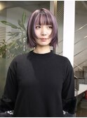 ミニボブカットフェイスレイヤーリップレイヤーローライトカラー