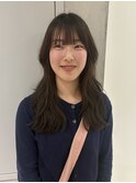 【YOKE】アッシュブラウンミディアムレイヤー顔周りトレンドヘア