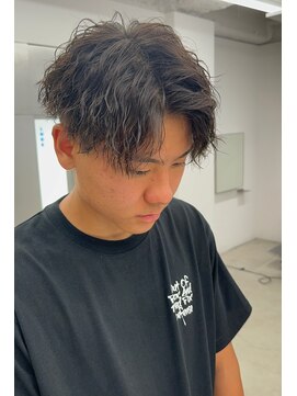 ロンド ローガン 名駅(Lond LOGAN) メンズ縦落ちツイスパアップバング