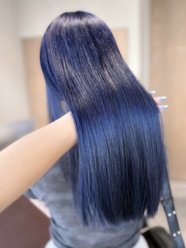 ジェム リット(GEM lit) 《karin》navy blue/ケアブリーチ/名駅/名古屋/名古屋駅/ブルー/