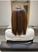 他店ハイライト履歴も乾かすだけ♪髪質改善ストレートで艶髪♪