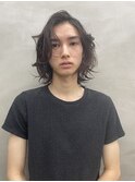 メンズカットメンズロングスパイラルパーマシャドウパーマ