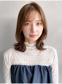 うるツヤモテ髪フェイスフレーミングくびれヘア薄めバング