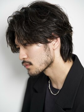 ルーシー 渋谷(LUCEY) センターパートフェザーパーマシャドウパーマメンズパーマ