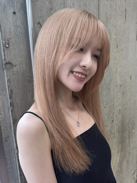 サンク 原宿 表参道(cinq) ヘーゼルベージュレイヤーボブレイヤーカットハッシュカット韓国