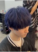 色落ちがシルバーになるブルーブラック