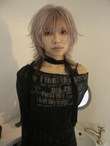 オルン(ORGN.)&nbsp;ロングウルフ　ハッシュカット　ハイトーン　ブリーチ　ウルフ