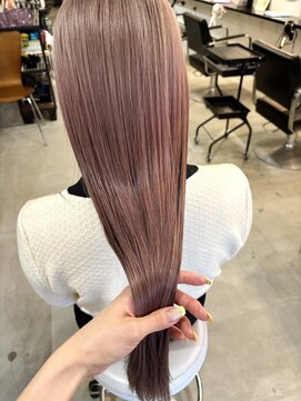 ラック 津田沼(LUCK) ピンクベージュ/津田沼/韓国/ボブ/ケアブリーチ/似合わせカット