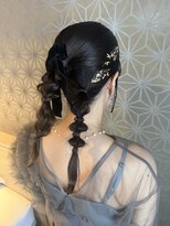 アリスバイアフロート 自由が丘(ALICe by AFLOAT)&nbsp;【山田】結婚式呼ばれヘア　金箔アレンジ　ツインアレンジ