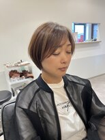 カルムアリエ(CALME allier)&nbsp;白髪ぼかしカラー　ハイライト　丸みショート　ダメージ予防