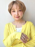 ミルクティーブロンド/ブリーチカラー/ショートボブp戸田公園