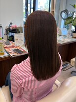 ヘアーアンドエステ ハラダ 滝ノ水店(Hair&Esthe Harada)&nbsp;ワンカラー/透明感ダークブラウン/セミロング