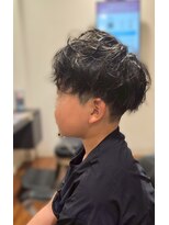 ルシードスタイル キューブ メンズ(LUCIDO STYLE Cube men's)&nbsp;メンズニュアンスパーマ×刈り上げマッシュ｜黒髪ショート