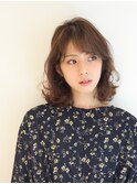 ■M.SLASHセンター南・15-3★■外ハネフェミニンミディアム