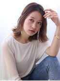 簡単スタイリング伸ばしかけ外ハネミディ*marche田嶋