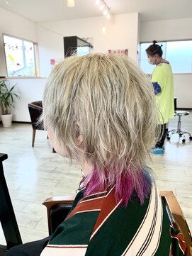 オレンジ(orange) ゆるウェーブウルフ