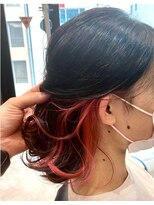 ヘアー クレイジュ(HAIR CRAYGE) 切りっぱなしインナーレッド
