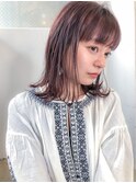 小顔カット×ボブルフ×イルミナカラー×ピンクベージュ×吉祥寺
