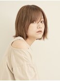 マロンベージュ/Aライン/かきあげ/くすみカラー[新宿三丁目]