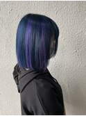 ブルーカラー×パープル×ティンセル